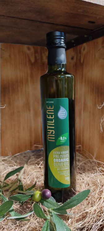 Оливковое масло Extra Virgin Mythilini нефильтрованное ст/бут 500 мл