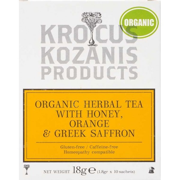 Органический травяной чай с медом, апельсином и греческим шафраном №10