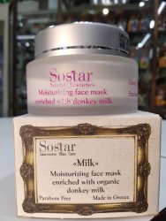 Маска для лица и шеи с органическим молоком ослицы SOSTAR 60 мл
