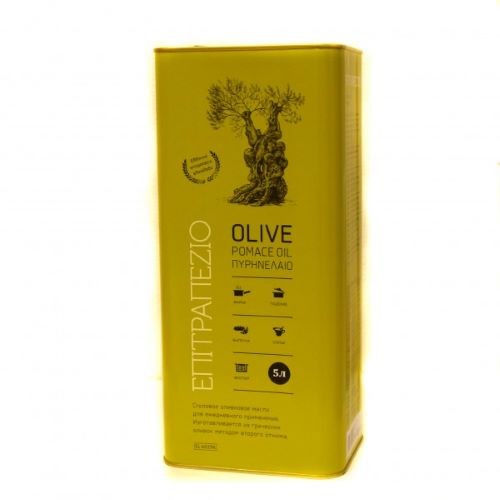Масло оливковое "EPITRAPEZIO" рафинированное для жарки  жестяная банка 5 литров