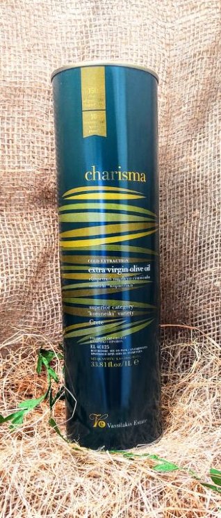 Оливковое масло Extra Virgin Charisma  ж/банка 1 литр