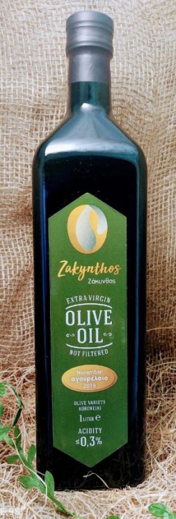 Оливковое нефильтрованное Extra Virgin Zakynthos стек/бут.1 литр