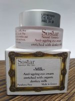 Крем для век антиивозрастной с органическим молоком ослицы SOSTAR 30 мл