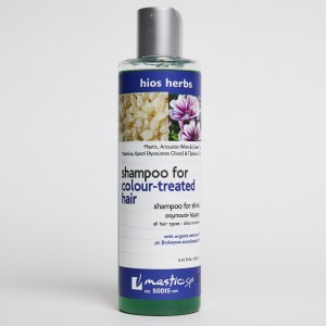 Шампунь для окрашенных волос для блеска с мастикой и травами о. Хиос 250 мл