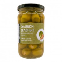 Оливки Зеленые фаршированные КЕШЬЮ в рассоле EUROS ст/бан 350 гр