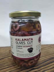 Оливки Каламата колечки в рассоле EUROS ст/бан 350 гр