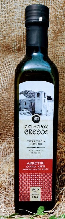 Оливковое масло Extra Virgin Akrotiri стек/бут. 500 мл