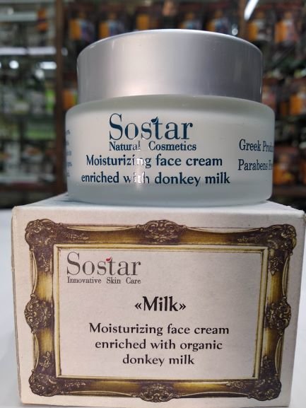 Крем увлажняющий с органическим молоком ослицы SOSTAR 50 мл