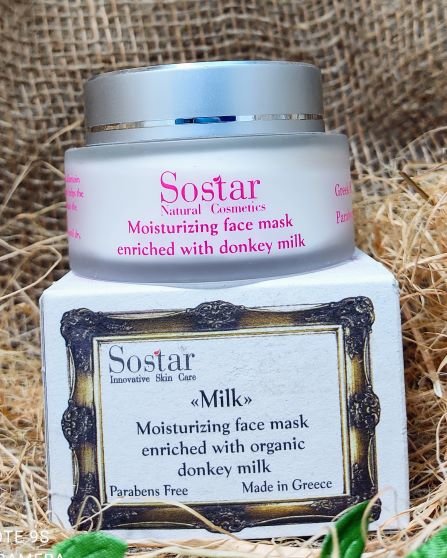 Крем увлажняющий с органическим молоком ослицы SOSTAR 50 мл
