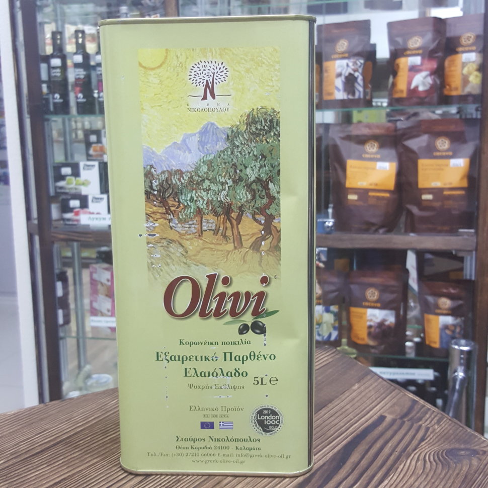 Оливковое масло Extra Virgin Olivi  жест/банка 5 литров