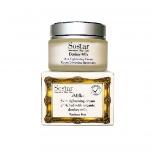 Крем-лифтинг для лица и шеи с органическим молоком ослицы SOSTAR 50 мл